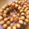 Loose Gemstones Meihan Wholesale Natural Top Burma Yellow Jade Jasper Smooth Round Stones Beads For Jewelry Making DIY Design Bracelet