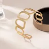Bracelet Bracelet Cercle Creux Femmes Filles Cadeaux Or Argent Plaqué Mode Bijoux Cadeau De Fête 2024 Style