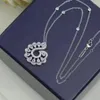 Chaînes Goutte d'eau Dentelle Zircon Collier S925 Sterling Argent Plumes De Paon Exquis Bijoux De Fête De Mariage Cadeau D'anniversaire De Vacances