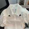 Damskie bluzki plon kadr do lalki bole słodka lolita biała koszula krótkie rękawy Blusas Mujer de Moda 2024 Summer Blouse Bow Japan Style Femme