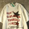 T-shirt à manches courtes pour hommes et femmes, en coton, imprimé Graffiti, haut à la mode, Y2K, ample, rue, Hip Hop, rétro, Simple, 240124
