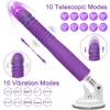 Sex Automatisk teleskopisk drivande dildo vibrator massager g spot utdragbar kvinnlig onani sexleksaker vuxen för kvinnor 240129