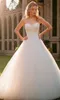 Ivory Wedding Dresses White Bridal Gowns Formal A Line Applique Tulle Custom Zipper Lace Up Plus Size Sweetheart Sleeveless Floor-Length NONE Train