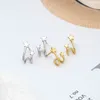 Stud Earrings 925 Silver Needle Geometric Irregular Earring For Women 2024 Piercing Rock Punk Fashion Jewelry European Jewels