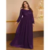 Plus Size rund hals paljett multicolor glänsande höst långärmad klänning 5xl 6xl stor storlek glänsande lång elegant chiffongklänning 240130