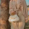 Bolsas de noche Xiuya elegante bolso de estilo francés flores blancas apliques perla cadena bolso de hombro fresco dulce moda chicas fiesta crossbody