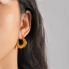LETAPI – boucles d'oreilles géométriques Chic pour femmes, couleur or, en acier inoxydable 316L, bijoux cadeaux de mariage, 2024