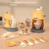 3D -plastinformmodellering Clay Noodle Maker Diy Plastic Play Ded Tools Set Toys Ice Cream Color for Kids Birthday Present Y240124