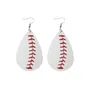 Cheerleading usa baseball porte-clés boucle d'oreille sport couture rouge couture blanc véritable cuir bandeaux de baseball