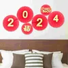 Decorative Figurines Year Paper Fan Chinese Dragon Spring Festival Hanging Fans R Decorations Party