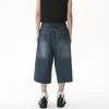 IEFB Style coréen Vintage hommes jean été lâche mâle jambe large genou longueur Shorts lavé mode Denim pantalon 9A8825 240122