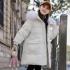 Down Coat Winter Moda Çocuklar Su Geçirmez Kalın Sıcak Kapşonlu Büyük Kürk yaka Beyaz Ördek Ceketleri Kızlar İçin Pembe Mor Xmp329