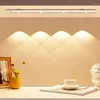 Night Lights Ultra Thin LED Light 20/30/40/60CM Cabinet Lamp PIR Motion Sensor Wireless USB Rechargeable Kitchen Lighting