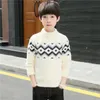 Детский свитер для мальчиков, зимний пуловер, вязаные теплые свитера для мальчиков, модные детские топы для детей 6, 8, 10, 12 лет, подростков 110-160 240129