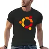 Polos masculinos Ubuntu Linux Camiseta Plus Size Tops Fãs de esportes Pretos Camisetas lisas para homens