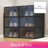 Eenvoudige 6 stks/set Huishoudelijke Plastic Schoenendoos Multifunctionele Woonkamer Opbergdoos voor Schoenen Boeken Snacks Diverse Opbergdoos 240129