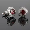 French Style Cufflinks Luxury Zircon Sleeve Studs Herrskjortor Crystal Copper Cuff Buttons Premium British Links 240130