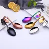 Spoons Stainless Steel Curved Handle Spoon: Silver Creative Bent Spoon Soup Appetizer Salad Dessert Serving Tablespoons Dinner