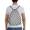 Alışveriş Çantaları Özel Filistin Filistinli Hatta Keffiyeh Drawstring Çanta Erkek Kadın Hafif Spor Depolama Sırt Çantası