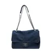 Sacs de soirée Mode Femmes Classique Denim Tissu Chaîne Hasp Design Sac À Main Satchel Fourre-Tout Sac À Bandoulière Femme Casual Sac À Dos Bourse Bandoulière