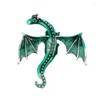 Broches en émail ptérosaure rouge noir vert, Badge Dragon, dessin animé Animal aventure, bijoux accessoires, cadeau pour enfant ami