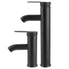 Robinets d'évier de salle de bains, robinet de lavabo en acier inoxydable, lavabo de cuisine, mitigeur d'eau froide, accessoires de robinetterie noir