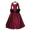 Women Medieval Court Princess Dress Elegant Ball Gown Square Collar Lace Renaissan Punk Halloween Cosplay Costume 240126