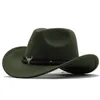 Metal Cow Head Label Western Cowboy Hat for Women Men Dzieci jesienne sztuczne wełny fedora kapelusze kowgirl filc cape sukienki top 240202