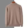 Herrtröjor Pure Mink Cashmere Sticked Long Sleeved Tree