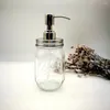 Liquid Soap Dispenser Glass Lid Stainless Steel Lotion Pump Leak- Proof Farmhouse Foaming Cover Replacement Bathroom Accessories