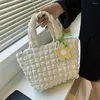 Sacs de taille Style coréen mignon bulle fleur sac à main décontracté épaule à carreaux doux filles déjeuner avec fermeture éclair femmes Shopper sacs à main femme