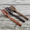 Tea Scoops Retro Chinese Kongfu Wooden Bamboo Style Natural Ebony Wood Scoop Delicate Spoon Portable Teaspoon Accessories