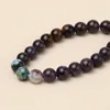 Strand Yuokiaa Classic 8mm Natural Amethyst Fire Agat Agat Bransoletka Meditation Joga Healing Men's and Women's Biżuteria