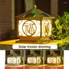 Vägglampor LED Solar Light Column Head Lamp Waterproof Garden Landscape Outdoor Ball Fence