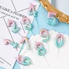 Articoli per feste Cielo stellato creativo Candele digitali Candela colorata Sea-maid Decorazione torta di compleanno Rampa sfumata Topper Matrimonio