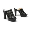 Тапочки YQBTDL, коллекция 2024 года, летние модные туфли-лодочки, сандалии для женщин, женские туфли на высоком каблуке и платформе, вечерние пикантные синие