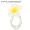 Bracelets de charme 2 pcs Frangipani Bracelet Perle Chaîne Artificielle Plumeria Vêtements Femmes Mousse Hawaiian Party