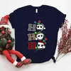 Camisetas femininas moda camisetas femininas 90s bonito tendência gráfico topo feminino ho feliz natal verão roupas dos desenhos animados camiseta