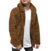 Men Fleece Hoodie Coats Autumn Winter Hooded Button Long Sleeve Loose Solid Warm Sweatshirts FYY1028 240127