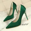 Dress Shoes BIGTREE 2024 Women's Summer 10cm Heels Women Pumps Sequin Wedding Stilettos Metal Decoration Large Size 43