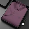 High End Mercerized Cotton Tiger Head Brodery Polo Shirt Men's Spring and Autumn Top Brand Trend Casual Long Sleeve Tshirt 240123