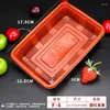 Storage Bags 100pcs White Fruit Serving Tray Translucent NO Cover Packaging Box Disposable Plastic Vegetable Pallet Supermarket Plate