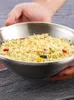 Placas Japonesa Chapéu de Aço Inoxidável Tigela Coreana Lamian Macarrão Casa Instantânea Macarrão Salada de Frutas Alto-falante