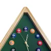 Horloges murales Billard Thème Horloge 14 pouces Triangle Table de billard Art polyvalent Ornement suspendu pour salle de jeu Chambre à coucher Maison