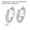 EWYA – boucles d'oreilles de luxe en argent Sterling S925 pour femmes, bijoux fins de fête, couleur D, 0,8 cttw, 1mm, 240131