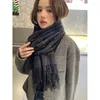 Lenços 2024 imitação cashmere mulheres cachecol inverno estilo preppy vintage xadrez cachecol pashmina mujer foulard cobertor envoltório xale pareo