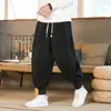 Abbigliamento etnico Pantaloni da uomo autunnali e invernali in 4 colori in stile cinese Pantaloni a gamba larga in velluto a coste Tinta unita Casual Plus Size Harem