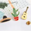 Broches chapeau de Cowboy guitare émail broche mexicain Cactus Badge insignes en métal sur sac à dos Denim vêtements bijoux accessoires cadeau en gros