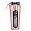 Sport-Shaker-Flasche, praktischer Wasserbecher mit Kordelzug, Proteinpulver, Milchshake, Edelstahl, Fitnessstudio 240130