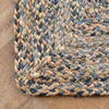 Carpets Jute Rug Denim Natural Braided 90x360CM Reversible Modern Rustic Look